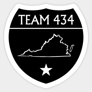 TEAM 434 - PHASE IV BLACK SHIELD Sticker